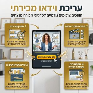 עריכת וידאו מכירתי – סרטונים שתופסים את העין וסוגרים עסקאות