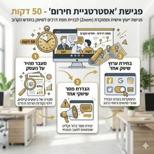 פגישת אסטרטגיית חירום – 50 דקות לבניית מפת דרכים שיווקית ברורה
