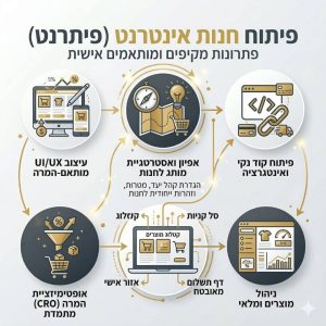 פיתוח חנות אינטרנט – בונים פלטפורמת מכירות שרואה רק שורה תחתונה